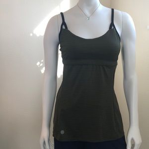 Athleta Dark Green & Black bra top